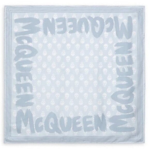 Alexander McQueen Graffiti Biker Silk Scarf - Picture 4 of 6